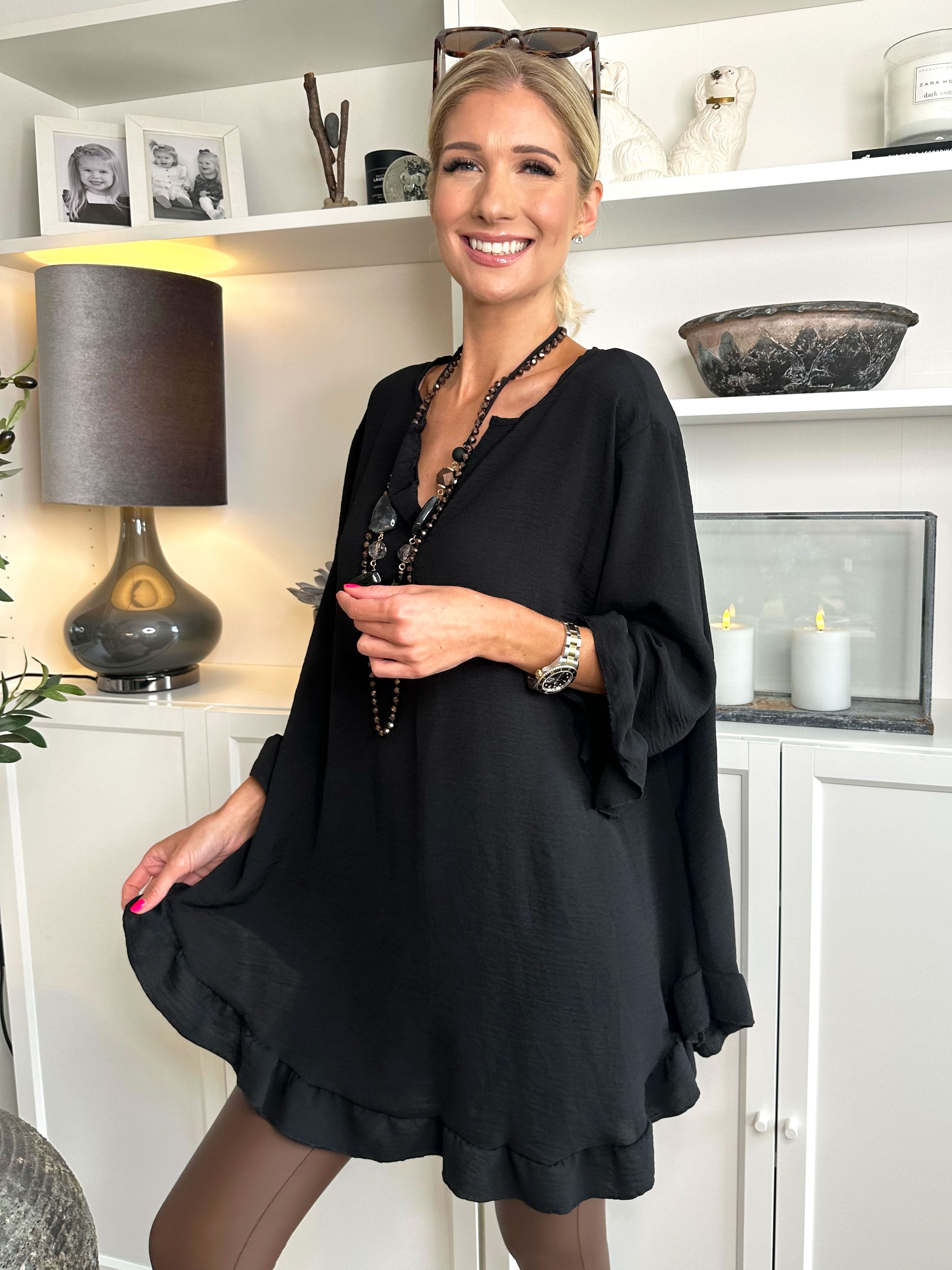 Mio Long - Söt tunika med volangkanter